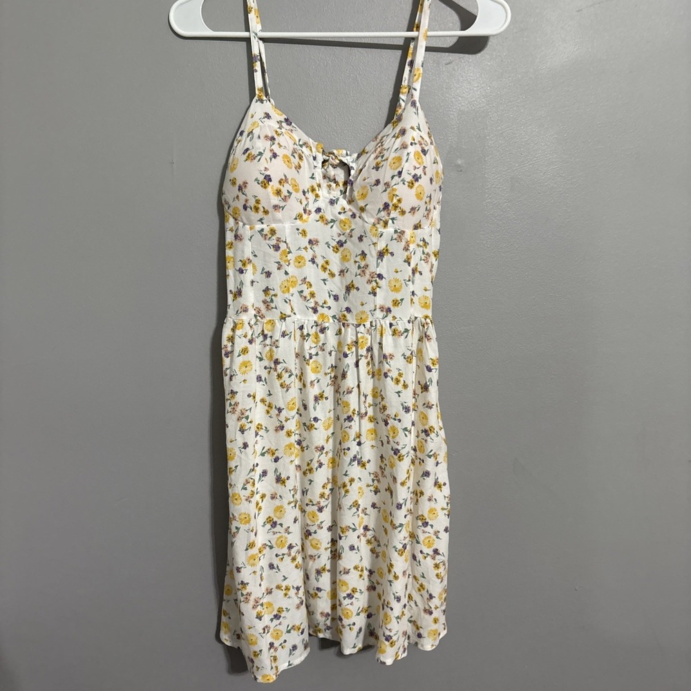 Jolie‎ & Joy Womens Maxi Mini Sundress Dress Yellow Floral